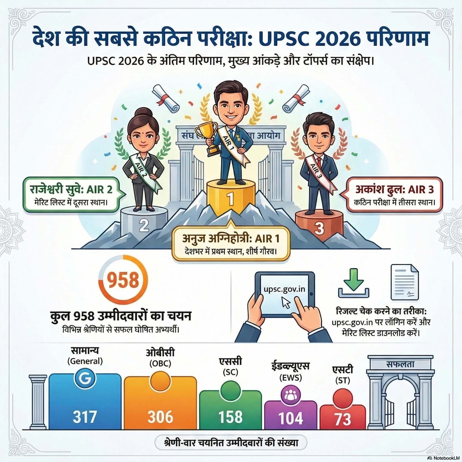 upsc cse 2025 toppers list out anuj agnihotri tops in upsc ias results ...